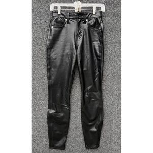 VERONICA BEARD Debbie Leather Skinny Ankle‎ High Rise Sz 24 Black